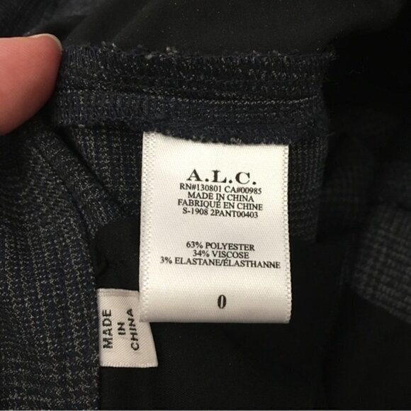 A.L.C. Tweed Exposed Zipper Plaid Cropped Ankle Pants - Picture 9 of 9